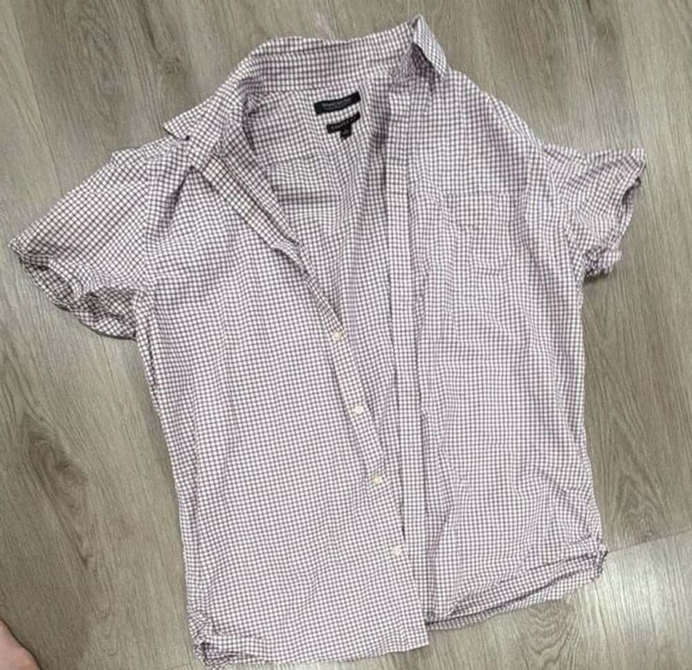 Banana Republic Camden Fit Shirt Size L Plaid Short Sleeve